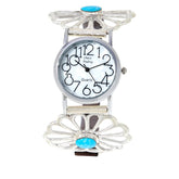Chaco Canyon Turquoise Leather Strap Watch, 7-1/4" to 8-1/2"